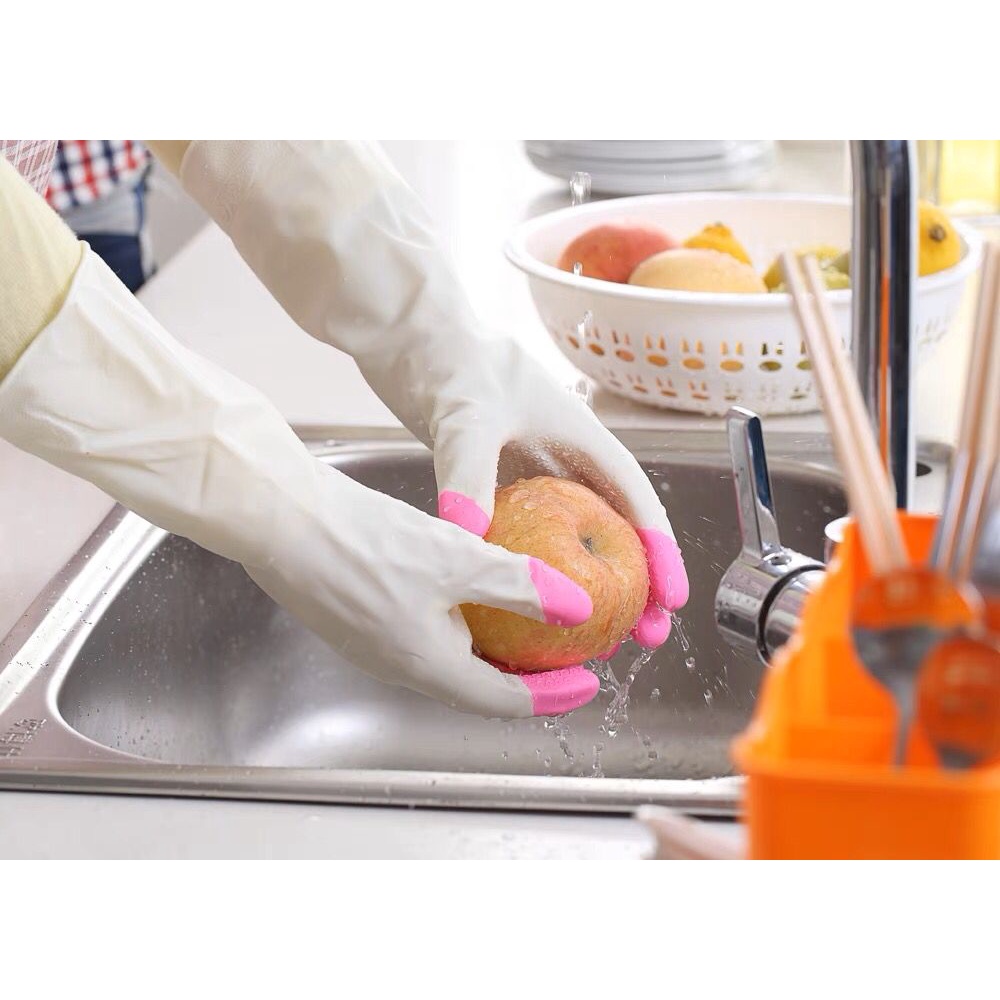 Sarung Tangan Cuci Piring Silikon Magic Rubber Gloves Anti Slip Serbaguna