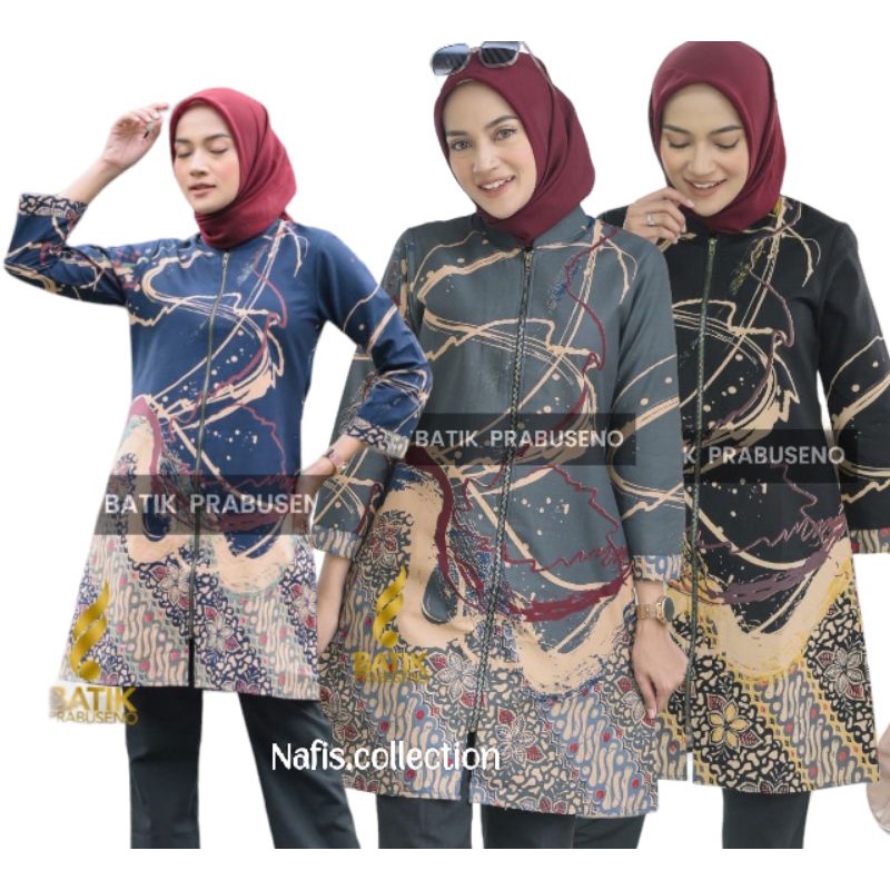Tunik DANAR  ATASAN WANITA BATIK PRABUSENO   BATIK WANITA ASLI SOLO