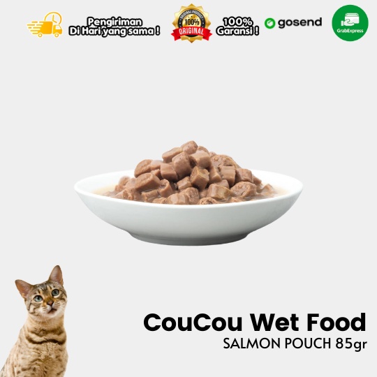 Wet Cat Food COUCOU Pouch All Life Stages Rasa SALMON Makanan Basah Kucing 85 gr