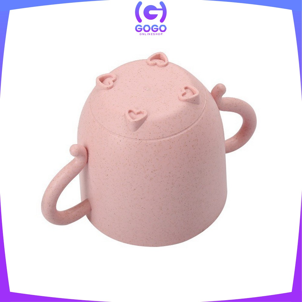 GOGO-C381 C382 Gelas Jerami Mug / Gelas Minum Anak Anti Tumpah Bahan Jerami / Baby Cup / Cangkir Anak Wheat Straw Karakter Kartun