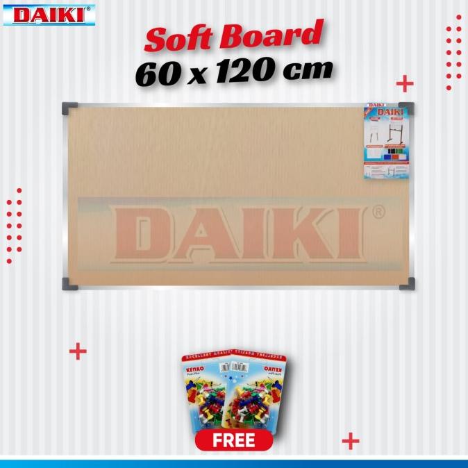 

Softboard / Cork board classic DAIKI gantung uk 60x120 cm