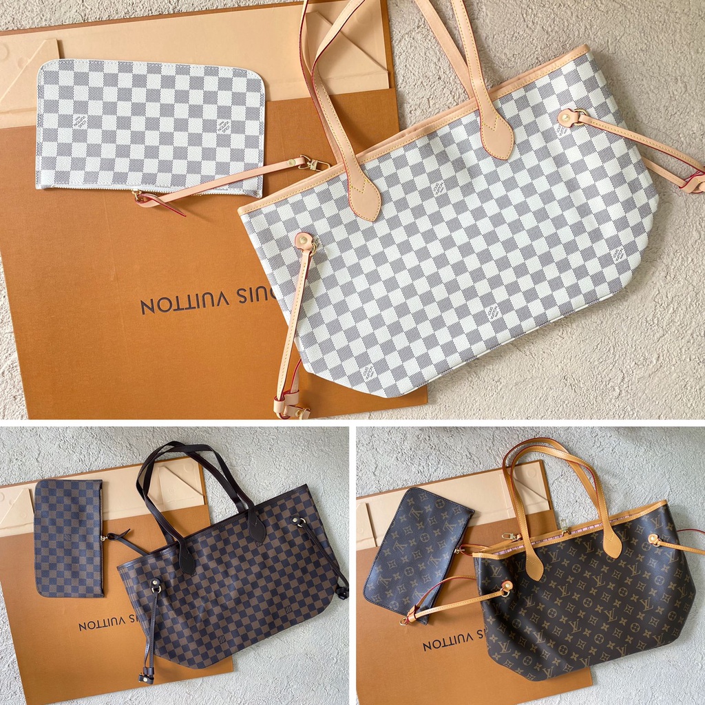 Jual Louis Vuitton Neverfull PM Damier Ebene Original 2023