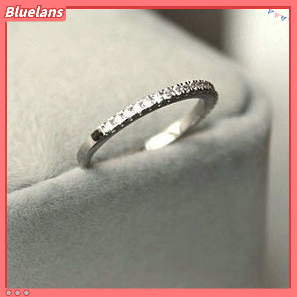 Cincin Sterling Silver 925 Hias Berlian Imitasi Untuk Wanita