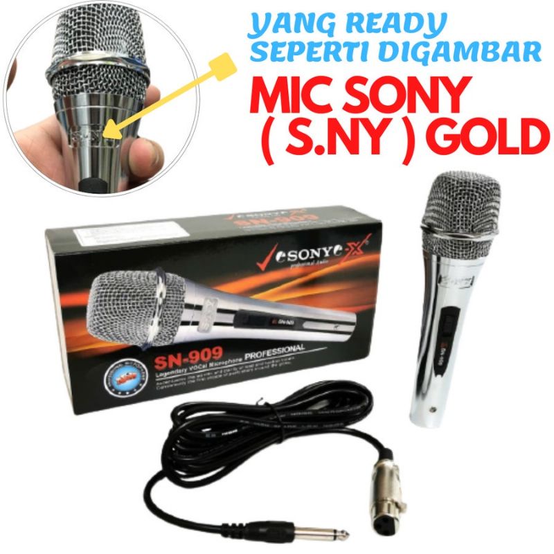 MIC KABEL COLOKAN MICROPON SONY SN 909 WARNA GOLD