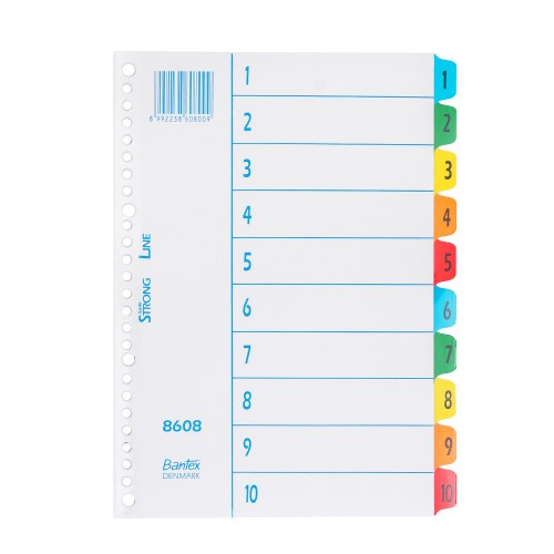 

Bantex Index (1-10) 26 Holes For Multiring Binder B5 #8608 00 (AtkSigma)