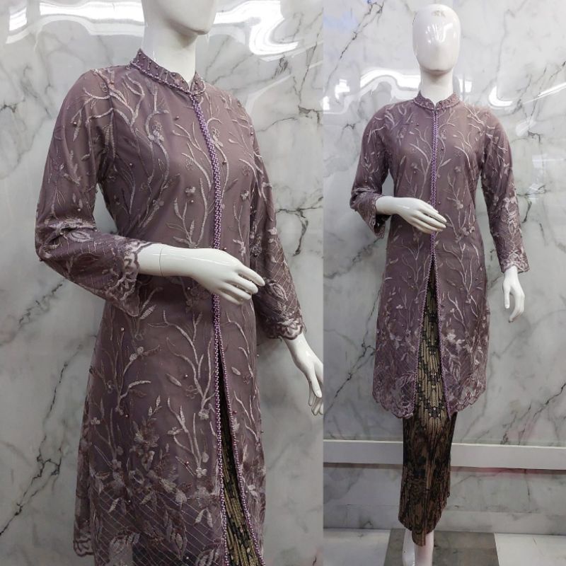 SET KEBAYA LONG TUNIK KANCING TERBARU - TUNIK KEBAYA BUSUI - MODEL BAJU PESTA DAN KONDANGAN TERLARIS DAN KEKINIAN - COCOK UNTUK ACARA RESMI DAN SERAGAMAN