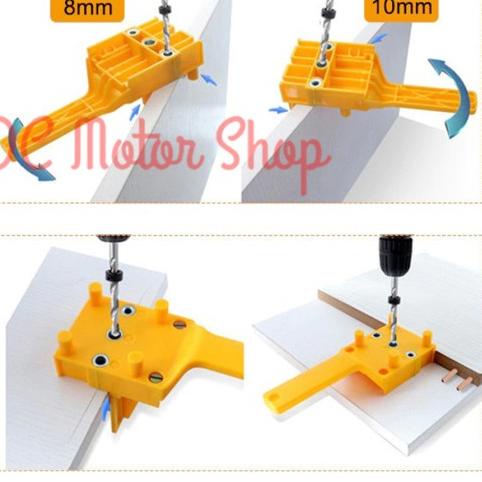 Dowel Jig Alat Pelubang Dowel Penyambung Kayu Papan Kayu Plywood Drill