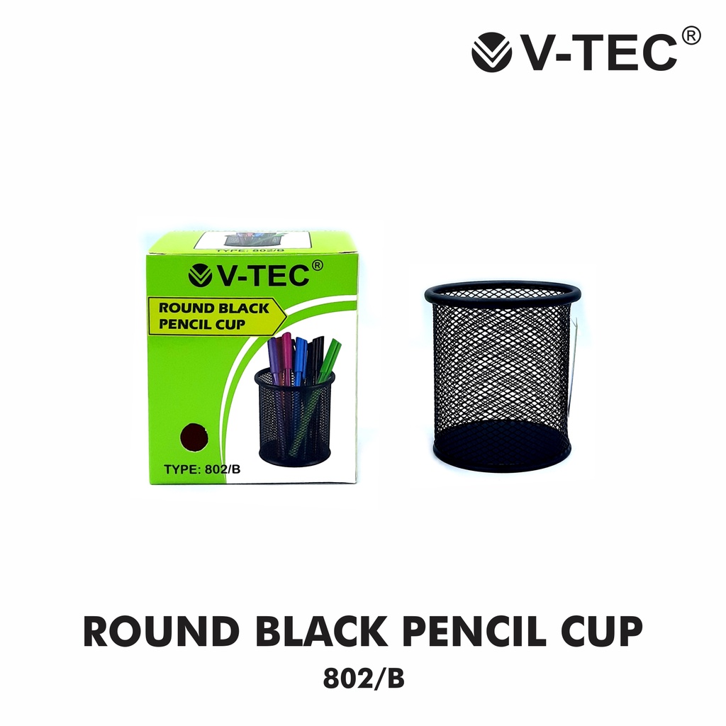 

V-TEC Pencil Cup Bulat Hitam Type 802/B danType 802/C