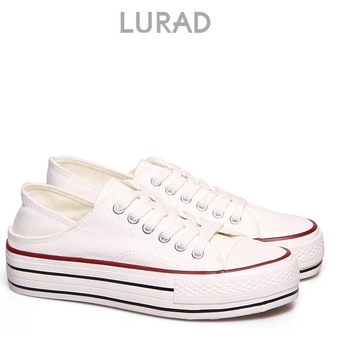 Produk Terkini LURAD Sepatu Kanvas Hak Tinggi Wanita 8829 [CODEBARANG520MEW]