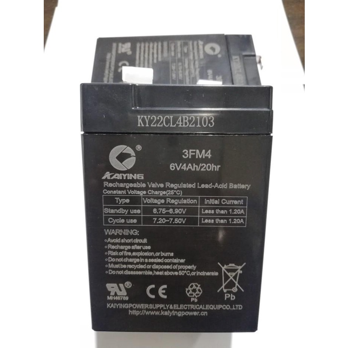 Baterai Timbangan Digital 6V 2.8AH