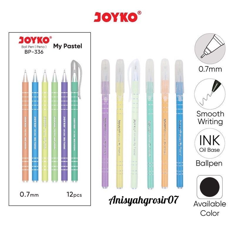 

(1 PACK) Ball Pen Joyko BP-336 MY Pastel/Bulpen tinta 0.7mm