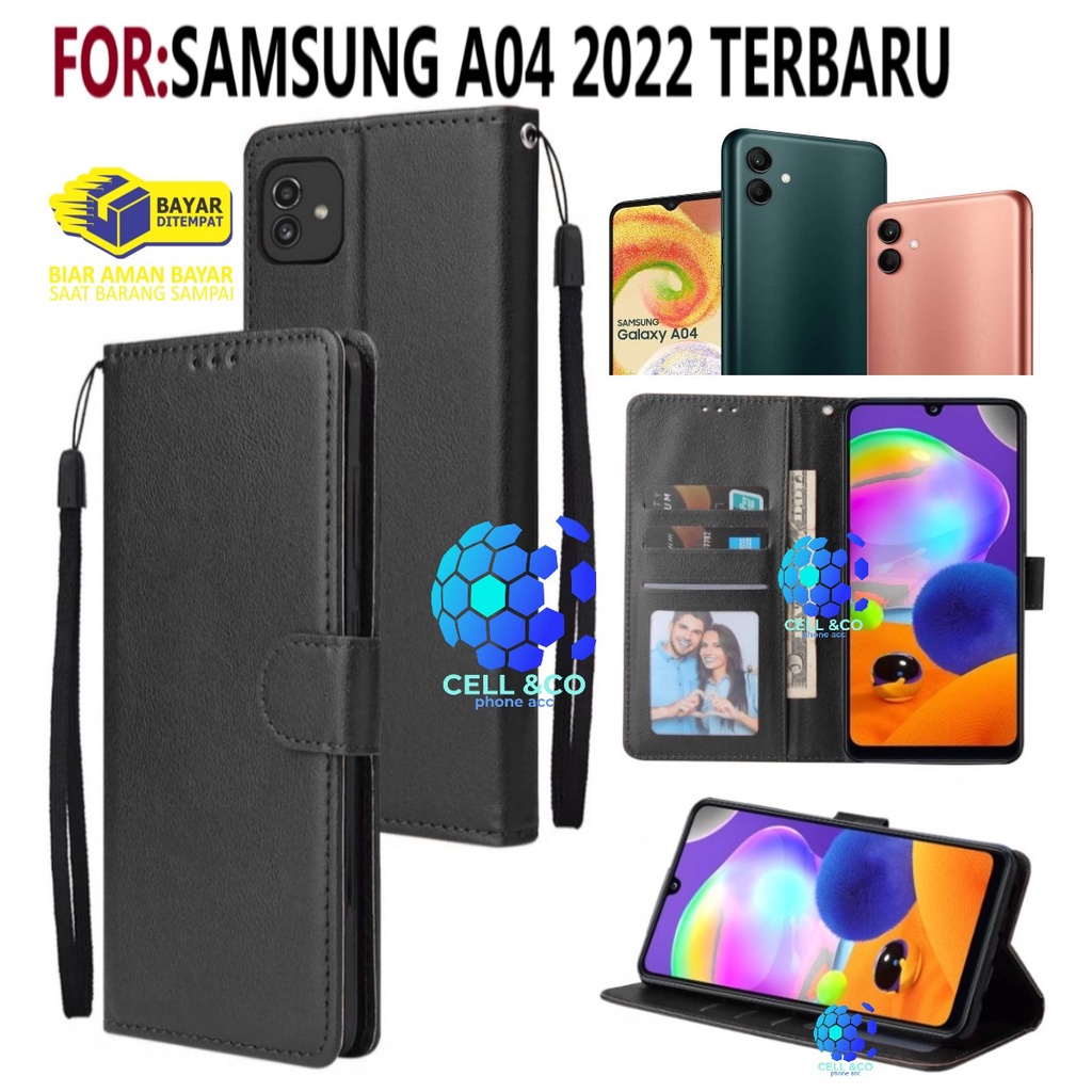 NEW SAMSUNG A04 2022 TERBARU CASE FLIP LEATHER WALLET PREMIUM FLIP CASE BUKA TUTUP KESING HP CASING FLIP CASE WALLET SAMSUNG A04 2022