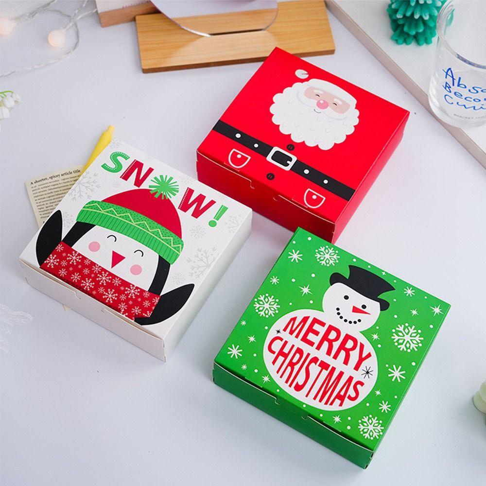 R-flower Christmas Gift Box Hadiah Kado Packaging Cookie Box Rusa Merry Christmas