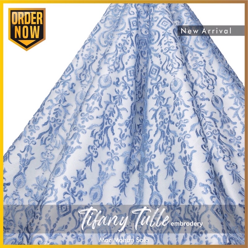 [NEW ARRIVAL] TIFANY TULLE EMBRODERY KAIN TILE BORDIR TERBARU DAN TERMURAH UNTUK KEBAYA DRESS BRIDESMAID SERAGAMAN AMONG TAMU BAHAN TULE IMPORT PER 0.5M BY MACMOHAN