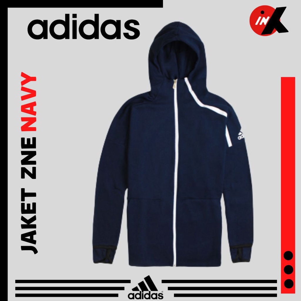 JAKET ADIDAS ZNE HOODIE ORIGINAL NAVY DONGKER
