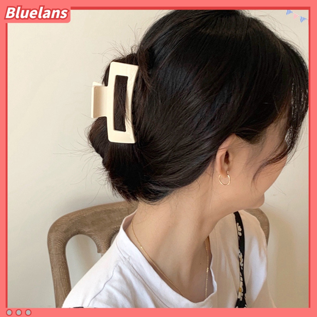 Bluelans Jepit Rambut Cakar Bentuk Persegi Besar Tahan Aus Untuk Aksesoris