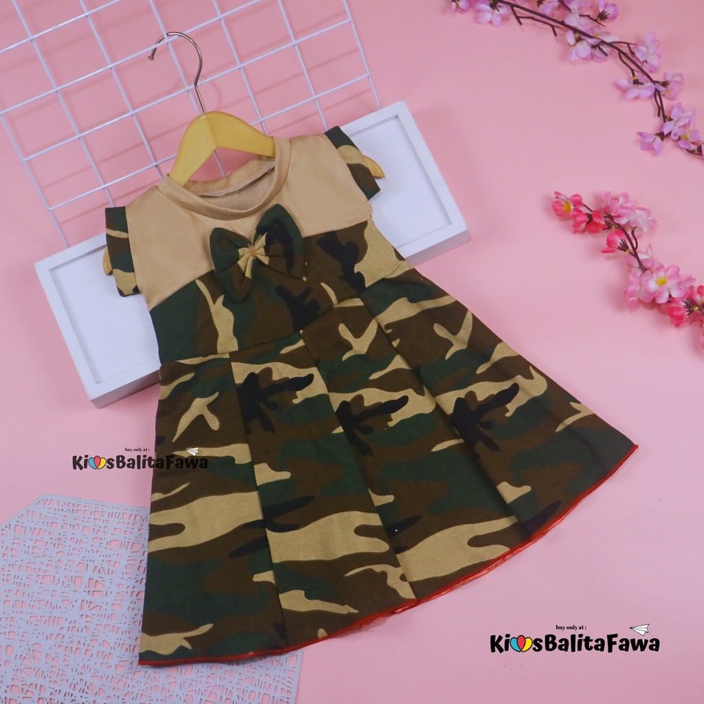 (ABRI) Dress Aila 1-2 Tahun / Dres Pesta Baju Anak Perempuan Harian Gaun Yukensi Murah Babycinnamon