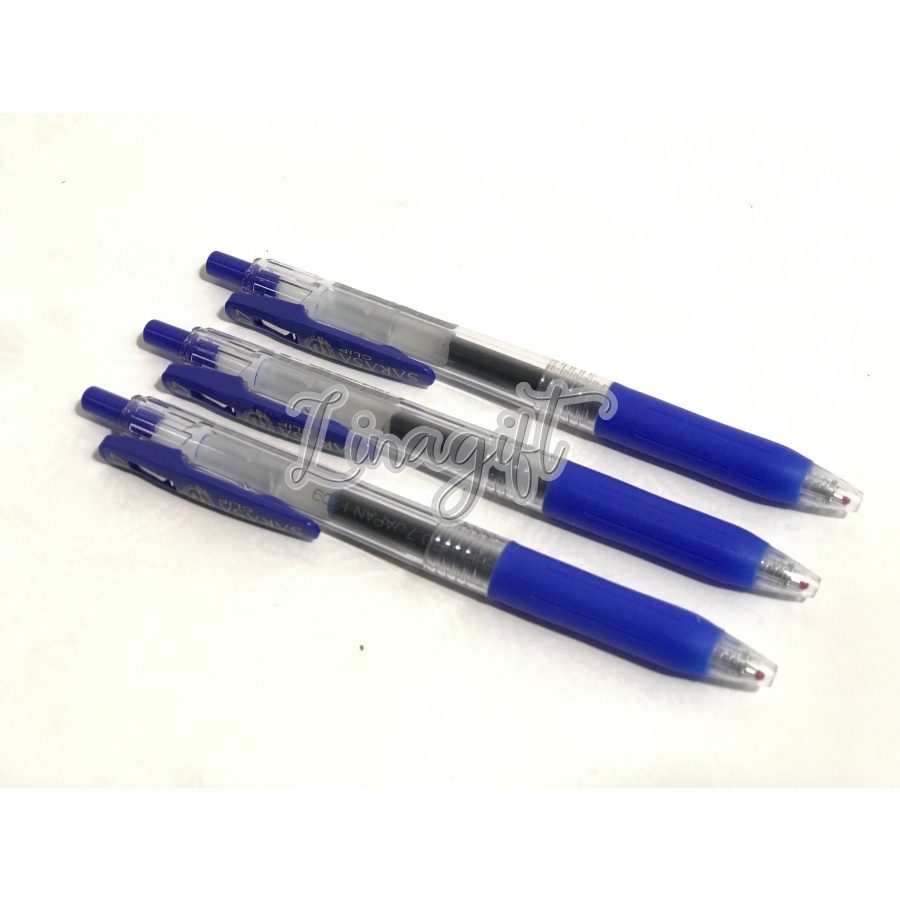 ( Ecer ) PULPEN GELL ZEBRA SARASA 0.5 / PEN SARASA 0.7 GG15-BL