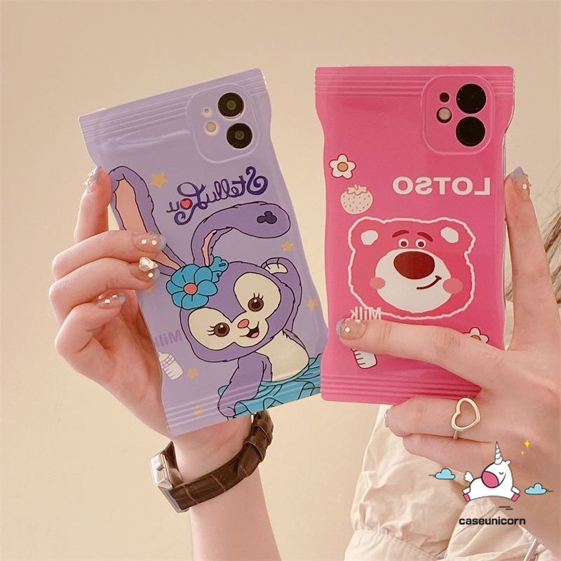 Soft Case Desain Kartun Beruang Strawberry Untuk iPhone 11 12 13 14 Pro Max 7 8 7 6 6s 14 Plus XR X Xs Max SE 2020