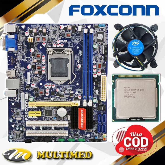 Paket Mainboard 1155 H61 Ddr3 + Core i5 2400 + FAN