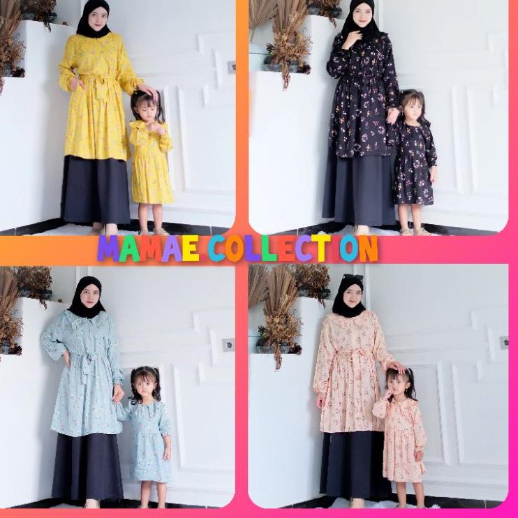 Langsung Atc ARUMI TUNIK COUPLE, baju couple ibu dan anak, busui friendly