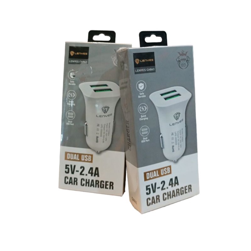 CHARGER MOBIL LENYES CA856 DUAL USB CA863 DUAL USB 5V-2.4A SAVER LENYES CA869 38WATT