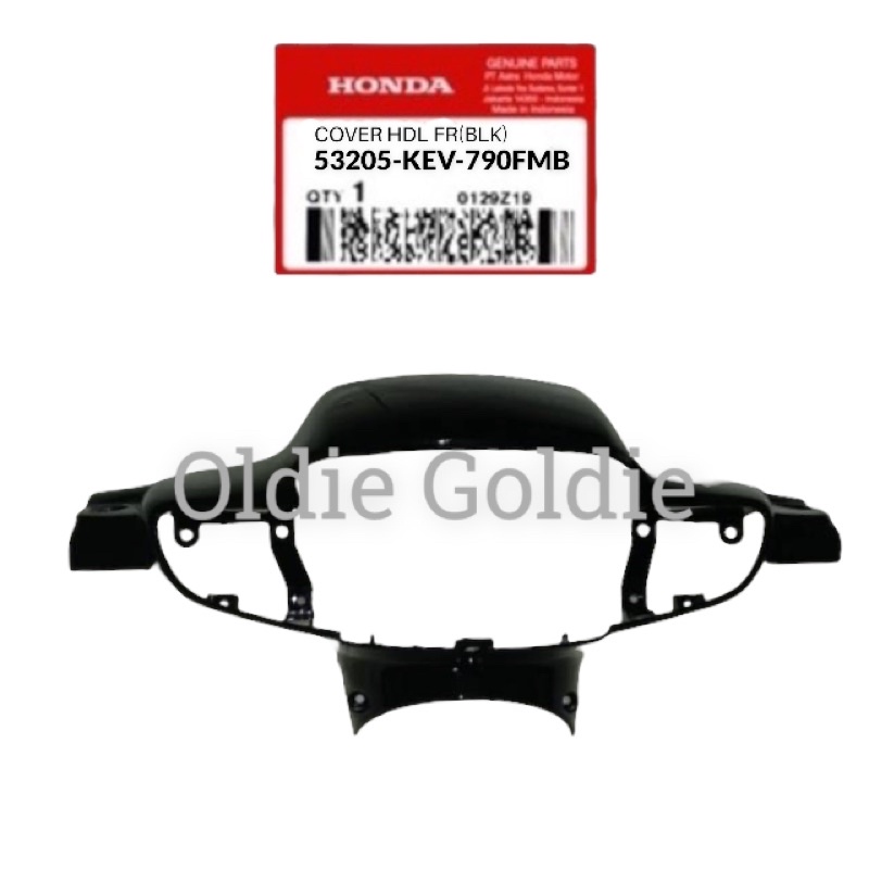 53205-KEV-790FMB Cover Handel Batok Depan Supra 100 Tromol Hitam Ori Ahm