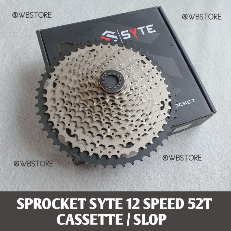 Sprocket Cassette 12 Speed 52t 11-52T SYTE /Ger Gear Sproket 12Speed 11 - 52T Model Sloop Sepeda MTB