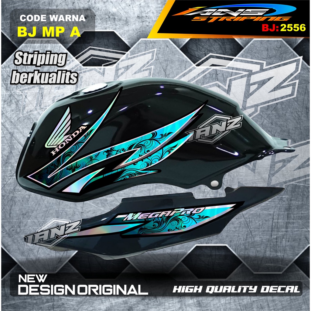 STIKER STRIPING MEGAPRO PRIMUS VARIASI HOLOGRAM / STRIPING CUSTOM  MEGAPRO / STIKER LIS STRIPING MP TERMURAH