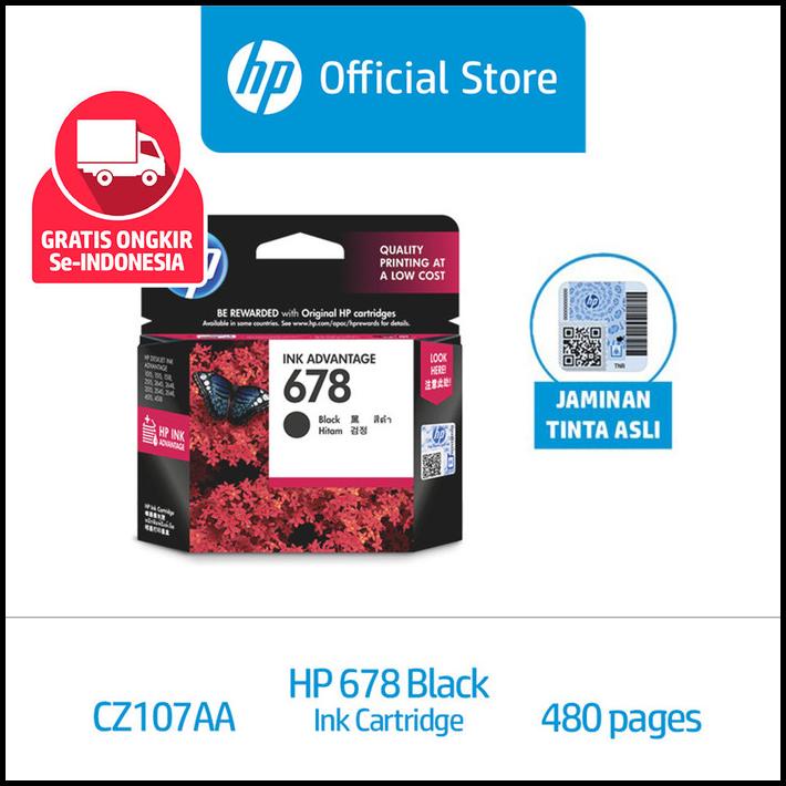 Tinta Printer Hp Original 678 Black / Deskjet 1515 2515 2545 2645