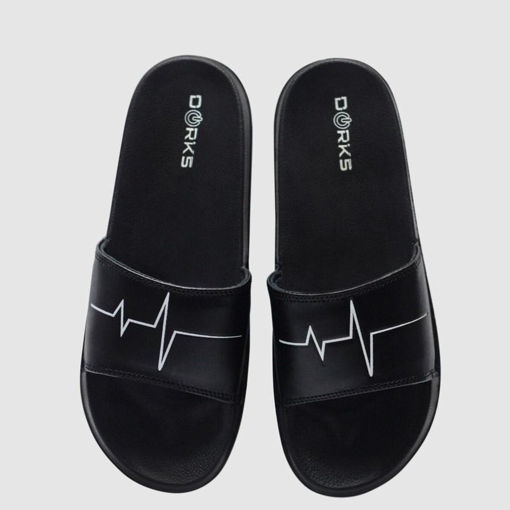 Sandal Slop Pria Wanita / Sendal Slide Pria Kekinian Motip ZIGZAG / Sandal Slide Flat / Bayar Ditempat