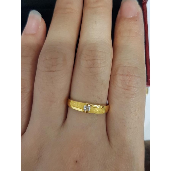 [COD] cincin emas asli kadar 875 model cincin kawin 2 gram OBRAL Kode 380