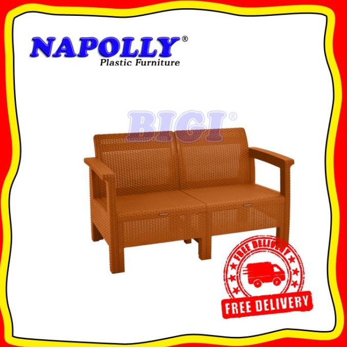 FREE ONGKIR Sofa Rotan Minimalis Napolly Softan