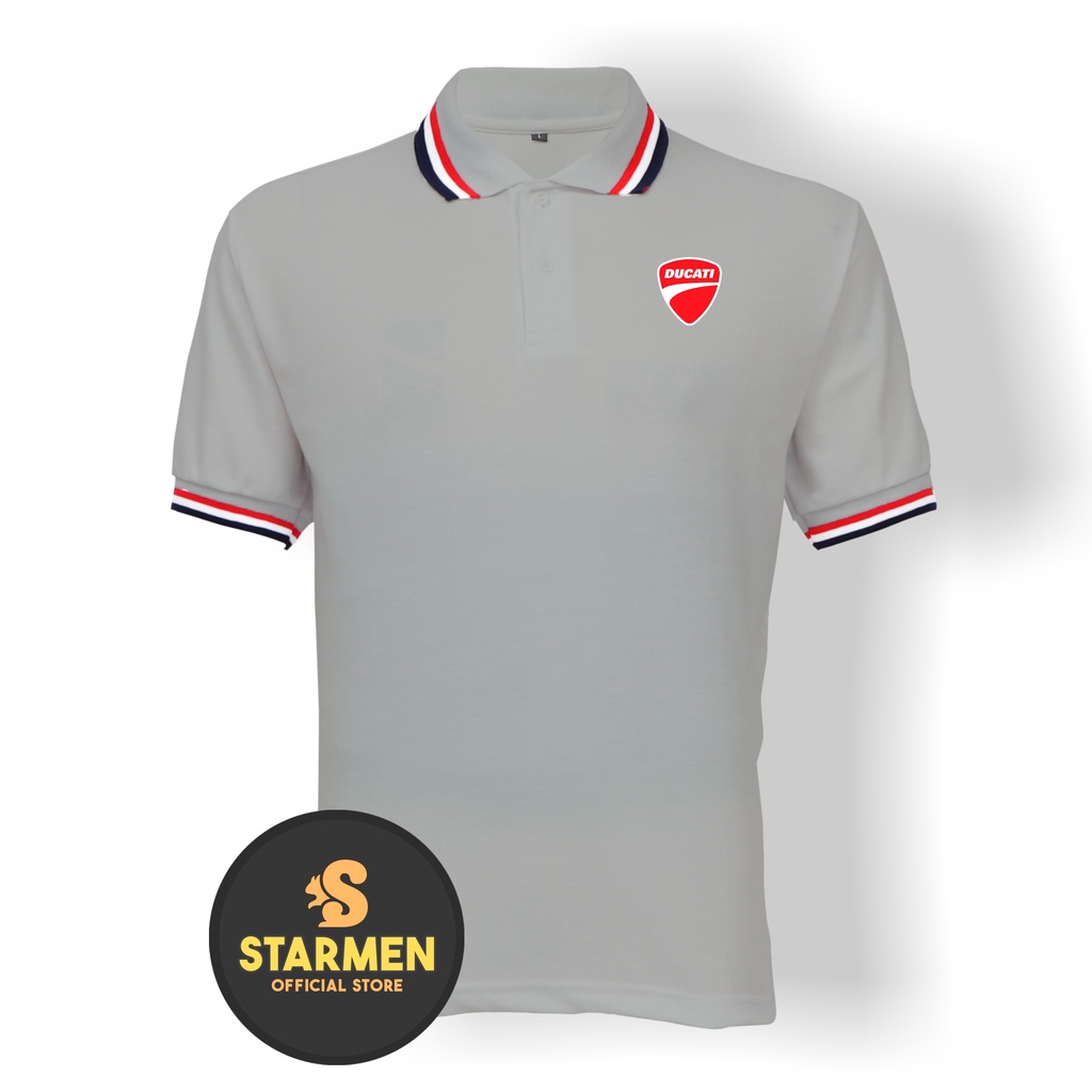 Kaos Polo Shirt Pria Kerah Logo DUCATII