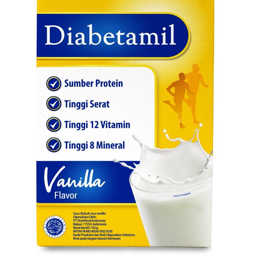 

IDUu1U5--Triple Pack - Susu Diabetamil Vanilla 150 gram - Susu Khusus Diabetes Bantu Jaga Gula Darah
