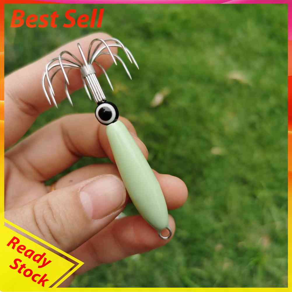 Luminous Squid Hooks Fishing Tackle Lures Squid Jigs Hook for Fisherman Angler