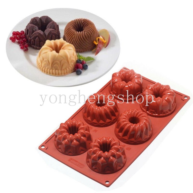 Cetakan Kue Cupcake Coklat Muffin Permen Bentuk Bunga Bahan Silikon Untuk Alat Dapur