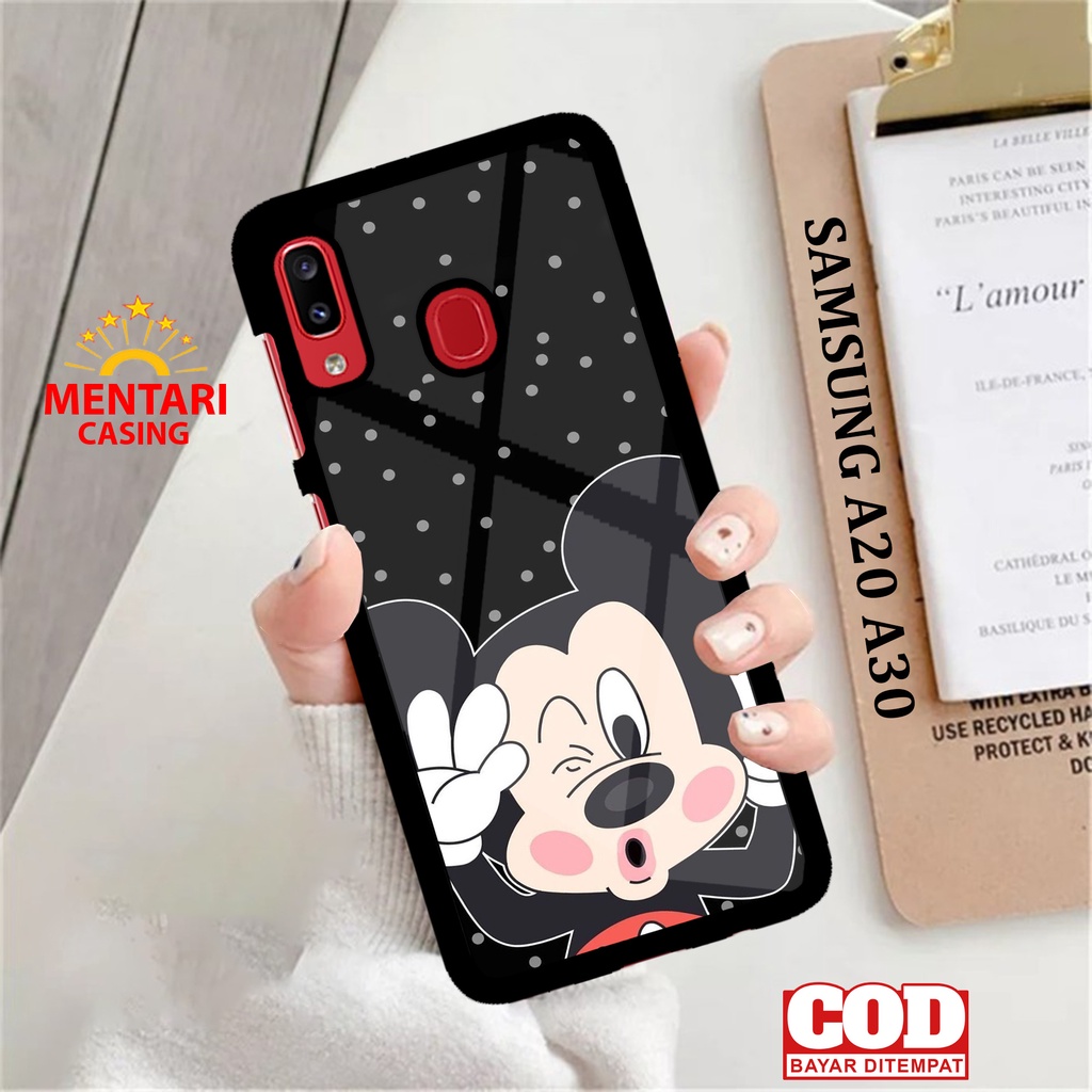 Case SAMSUNG A20 A30 CASING SAMSUNG A20 A30 [ MICKEY ] Mentari casing case hp kondom hp case custom 