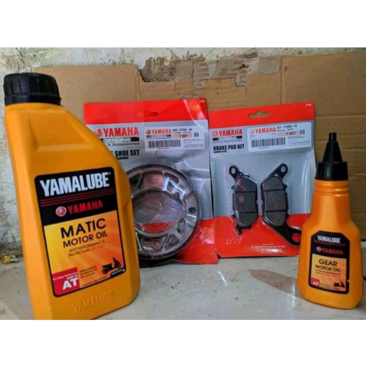 PROMO FLASH SALE ATS  Paket Oli yamalube 0,8 oli gardan kampas rem depan belakang Mio j Jupiter mx 3C1 5MX