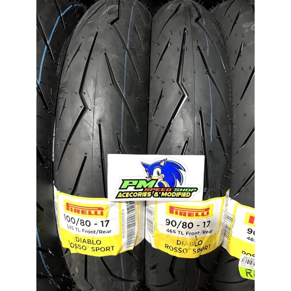 Ban Pirelli Diablo Rosso Sport 90/80-17 & 100/80-17 Harga Sepasang