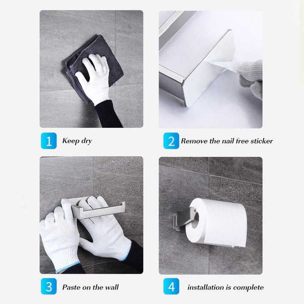 Gantungan Tisu Gulung Holder Tissu Roll Toilet Kamar Mandi Stainless