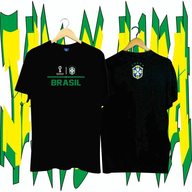 T-SHIRT PIALA DUNIA QATAR BRASIL