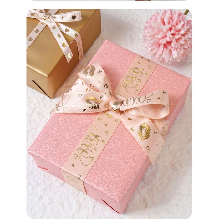 

(HARGA 3METER) PITA XOXO PITA SATIN PREMIUM PITA KADO ULANG TAHUN - 3METER