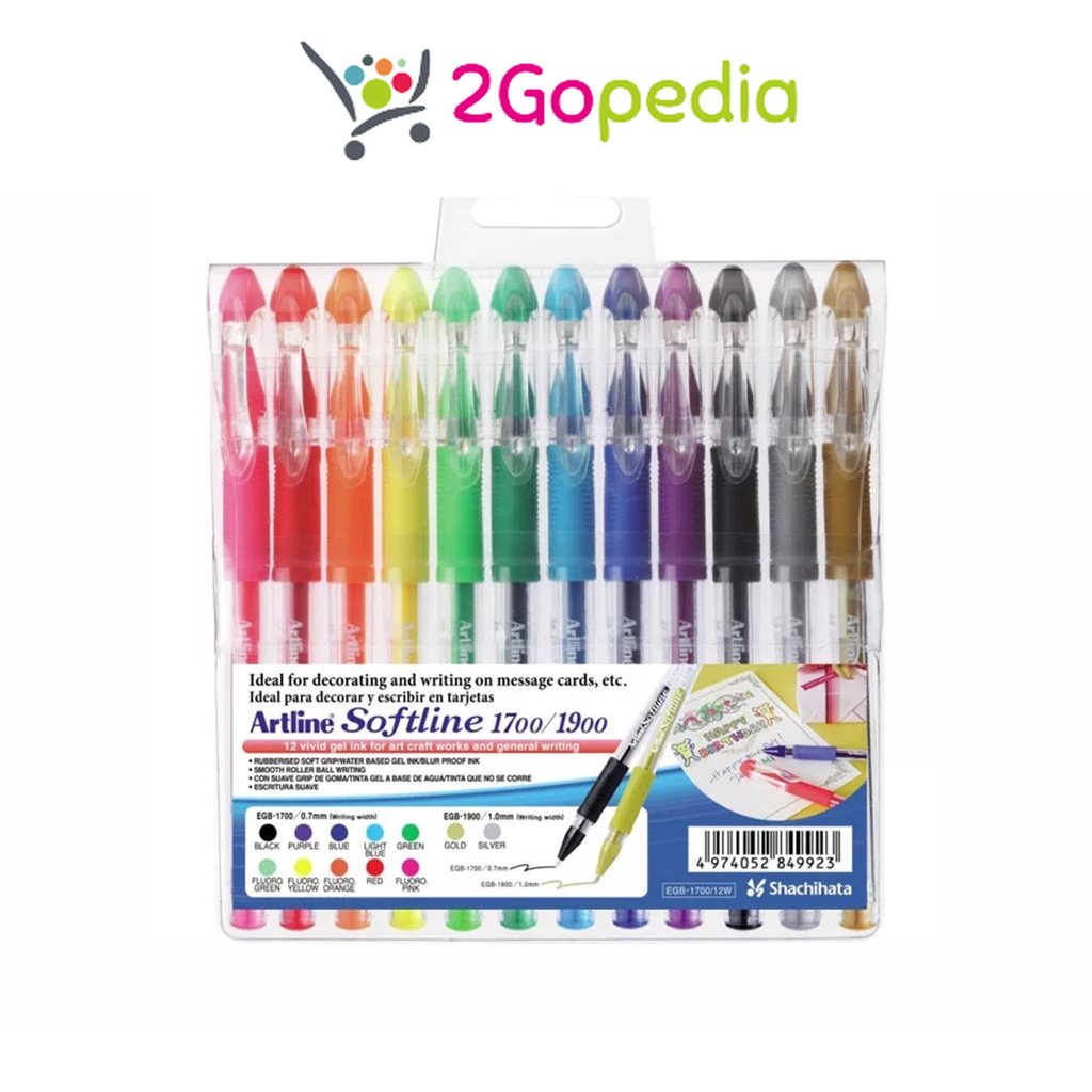 

Pulpen Gel 12 Warna EGB-1700 Artline Grosir Murah Atk