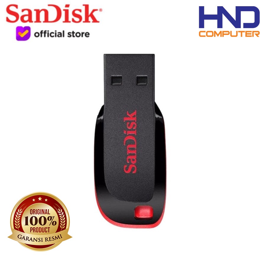 Jual Flash Disk Sandisk Cruzer Blade 8GB/16GB/32gb/64gb/128gb | Shopee ...