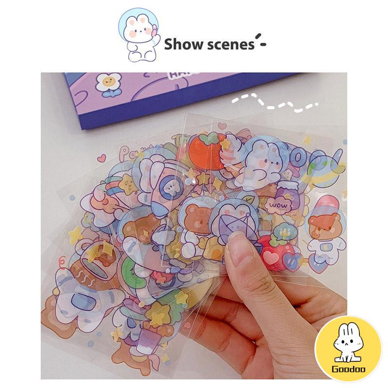 25PCS Kartun Tahan Air Tanpa Jejak Buku Pegangan Stiker Dekorasi Pola Kecil DIY Stiker Ponsel -Doo