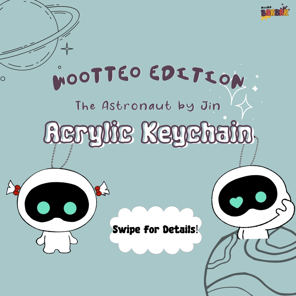 ACRYLIC KEYCHAIN WOOTTEO THE ASTRONAUT SEOKJIN BTS