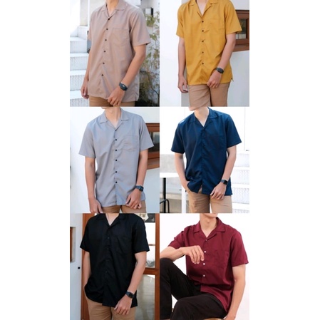 KEMEJA/KAOS POLOS LENGAN PENDEK | BAJU PRIA BEST SELLER