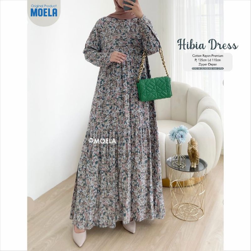 Lazea Faya Meva Hibia Dress Gamis Jumbo Allsize Busui Premium Catton Rayon Original Ori Moela Berlabel-6