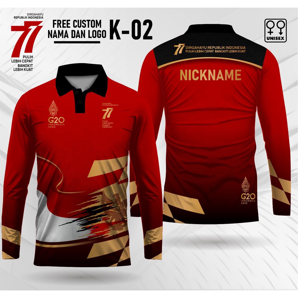Jersey Polo Hut kemerdekaan RI